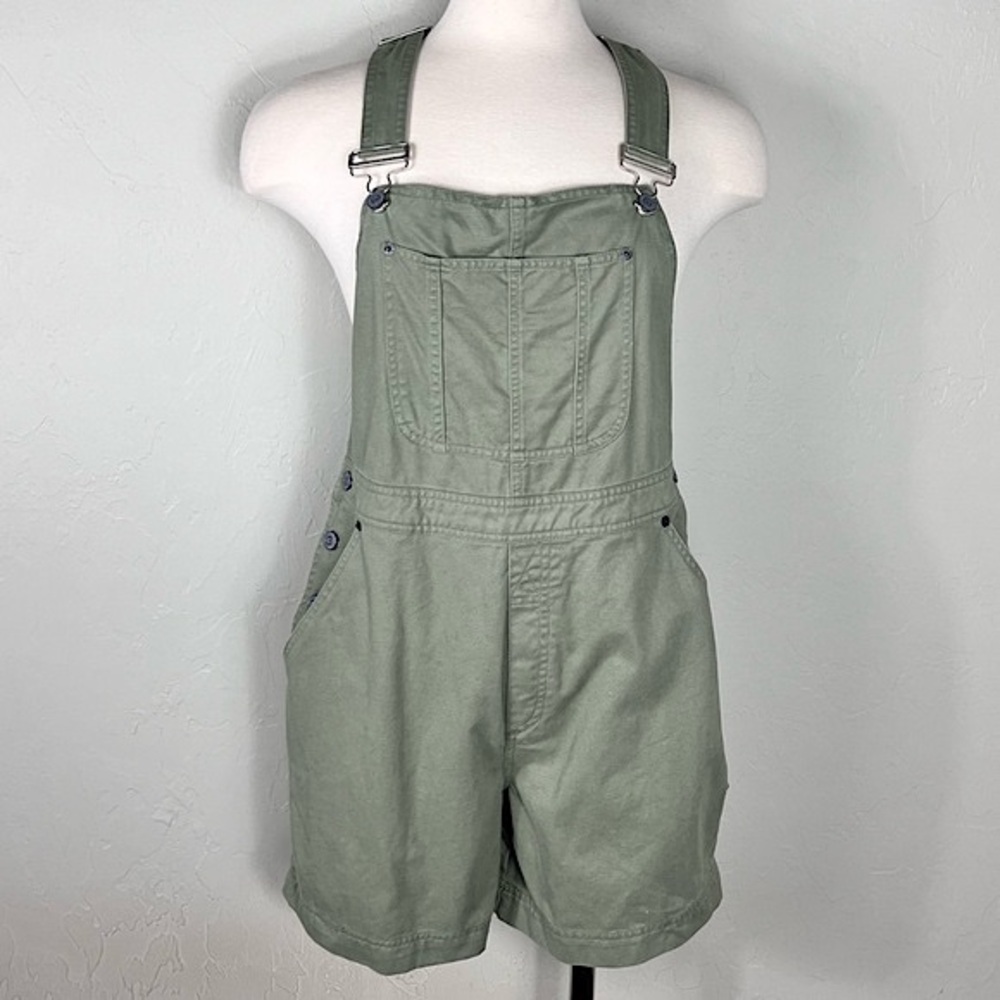 BillBlass Vintage Olive Green Cotton Overall Shorts